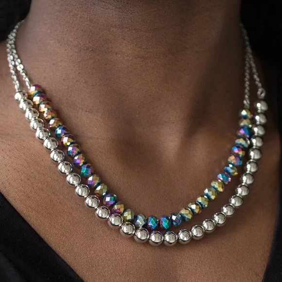 paparazzi Jewelry - Color Of The Day Multi Colored Necklace & Earrings Set